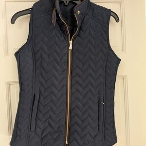 Quilted Vest with Gold Zipper